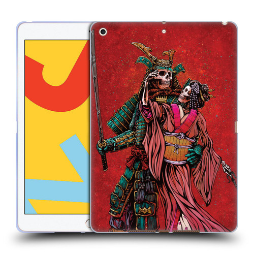 David Lozeau Colourful Art Samurai And Geisha Soft Gel Case for Apple iPad 10.2 2019/2020/2021