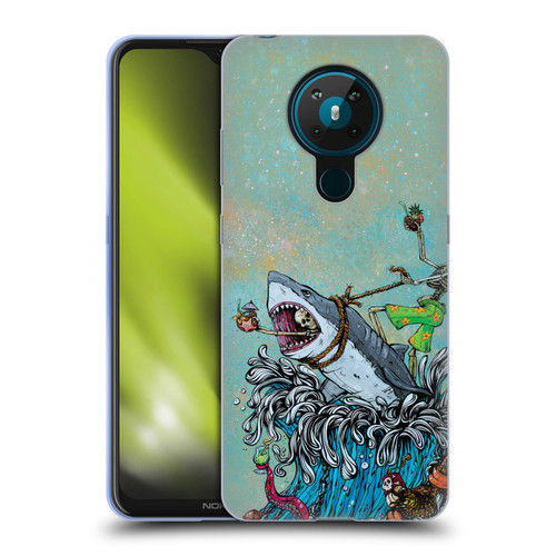 David Lozeau Colourful Art Surfing Soft Gel Case for Nokia 5.3