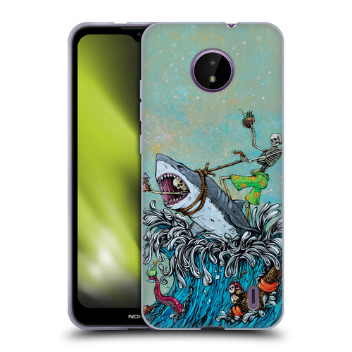David Lozeau Colourful Art Surfing Soft Gel Case for Nokia C10 / C20