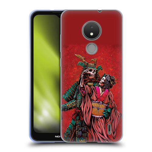 David Lozeau Colourful Art Samurai And Geisha Soft Gel Case for Nokia C21