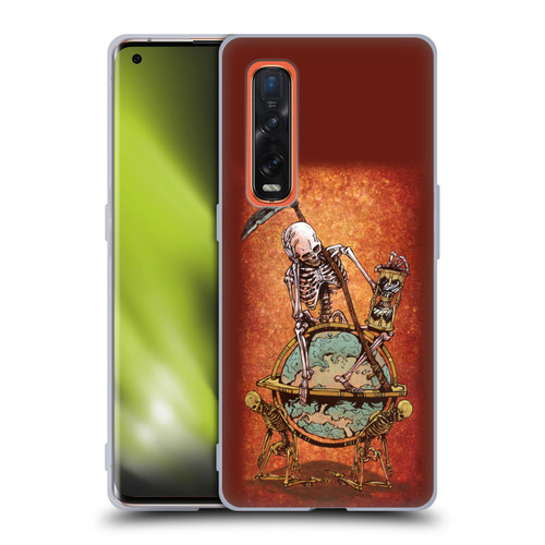 David Lozeau Colourful Art Memento Mori Soft Gel Case for OPPO Find X2 Pro 5G