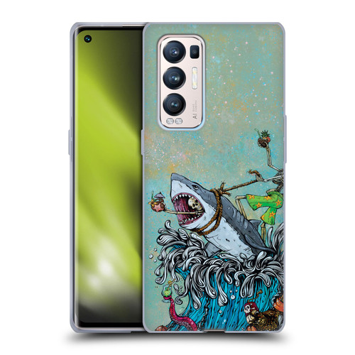 David Lozeau Colourful Art Surfing Soft Gel Case for OPPO Find X3 Neo / Reno5 Pro+ 5G