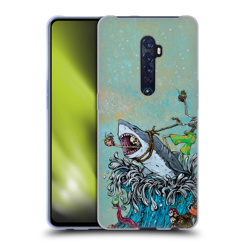 David Lozeau Colourful Art Surfing Soft Gel Case for OPPO Reno 2