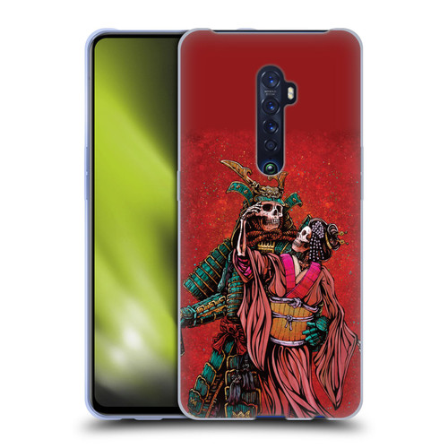David Lozeau Colourful Art Samurai And Geisha Soft Gel Case for OPPO Reno 2