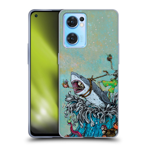 David Lozeau Colourful Art Surfing Soft Gel Case for OPPO Reno7 5G / Find X5 Lite