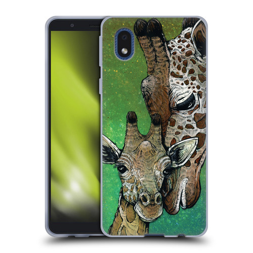 David Lozeau Colourful Art Giraffe Soft Gel Case for Samsung Galaxy A01 Core (2020)