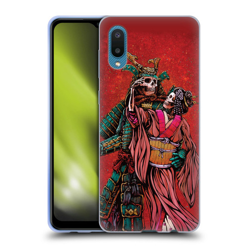 David Lozeau Colourful Art Samurai And Geisha Soft Gel Case for Samsung Galaxy A02/M02 (2021)