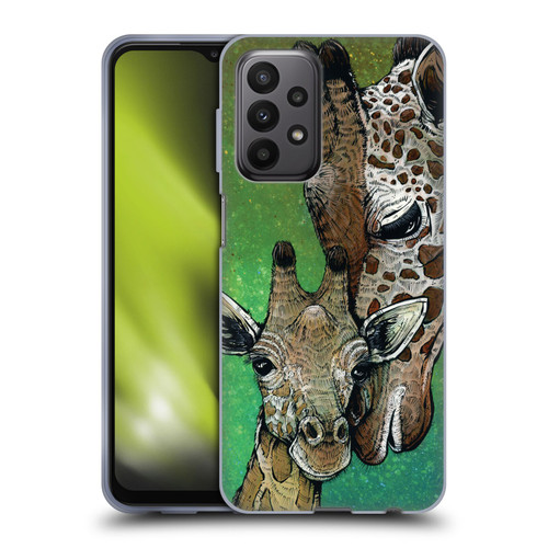 David Lozeau Colourful Art Giraffe Soft Gel Case for Samsung Galaxy A23 / 5G (2022)