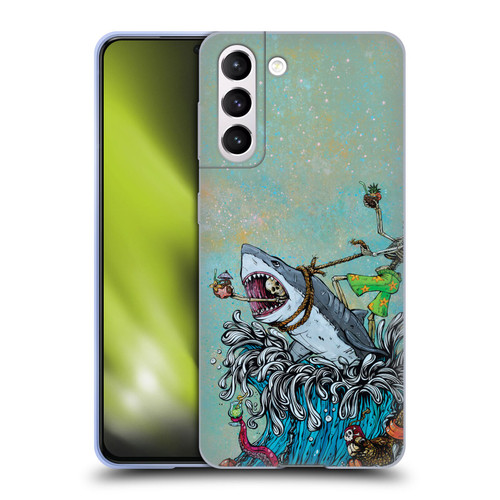 David Lozeau Colourful Art Surfing Soft Gel Case for Samsung Galaxy S21 5G