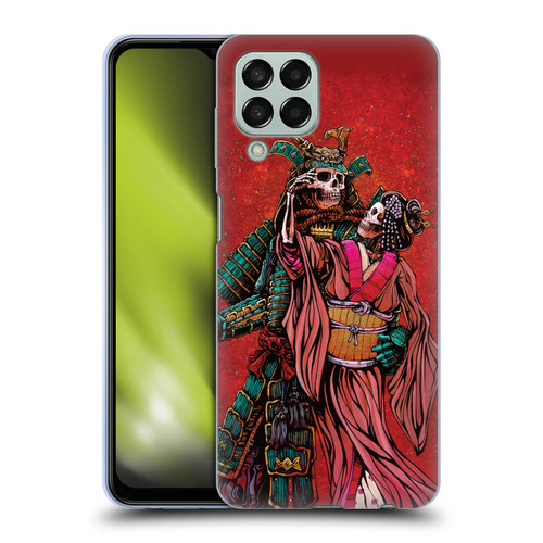 David Lozeau Colourful Art Samurai And Geisha Soft Gel Case for Samsung Galaxy M33 (2022)
