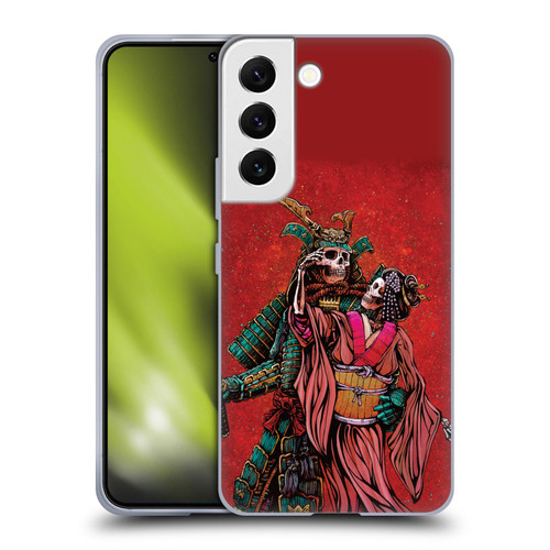 David Lozeau Colourful Art Samurai And Geisha Soft Gel Case for Samsung Galaxy S22 5G