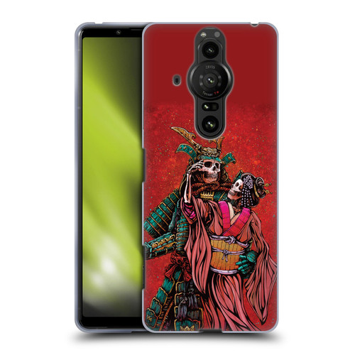 David Lozeau Colourful Art Samurai And Geisha Soft Gel Case for Sony Xperia Pro-I
