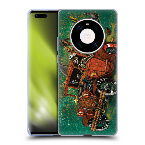 David Lozeau Skeleton Grunge Tiki Towing Soft Gel Case for Huawei Mate 40 Pro 5G