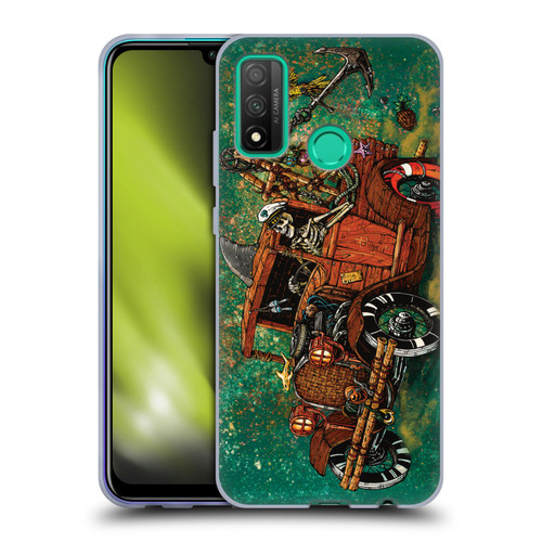 David Lozeau Skeleton Grunge Tiki Towing Soft Gel Case for Huawei P Smart (2020)