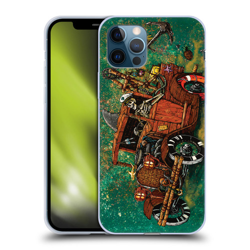 David Lozeau Skeleton Grunge Tiki Towing Soft Gel Case for Apple iPhone 12 / iPhone 12 Pro