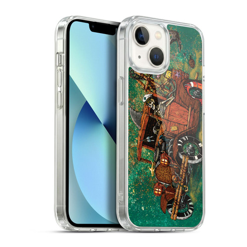 David Lozeau Skeleton Grunge Tiki Towing Soft Gel Case for Apple iPhone 13