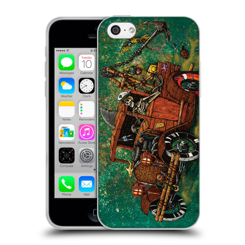 David Lozeau Skeleton Grunge Tiki Towing Soft Gel Case for Apple iPhone 5c