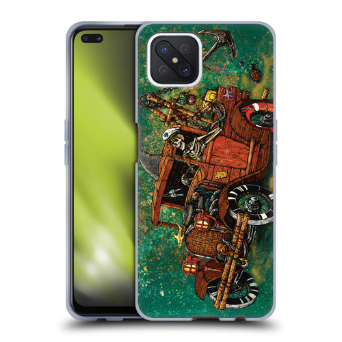 David Lozeau Skeleton Grunge Tiki Towing Soft Gel Case for OPPO Reno4 Z 5G