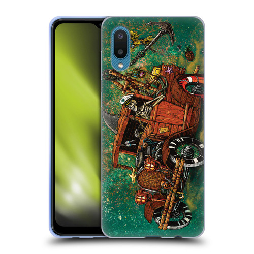 David Lozeau Skeleton Grunge Tiki Towing Soft Gel Case for Samsung Galaxy A02/M02 (2021)