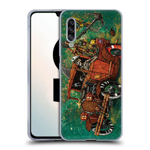 David Lozeau Skeleton Grunge Tiki Towing Soft Gel Case for Samsung Galaxy A90 5G (2019)