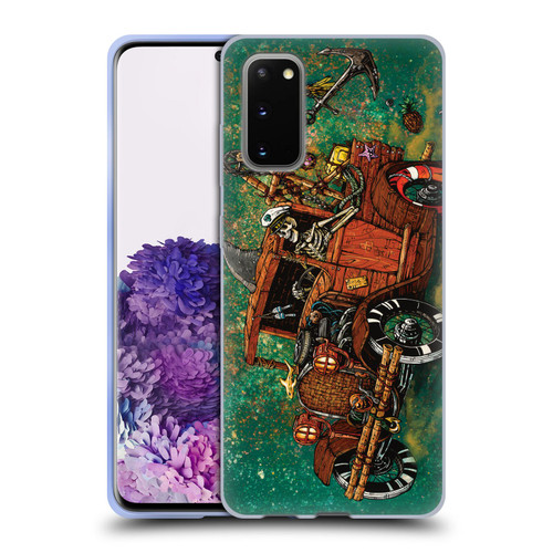 David Lozeau Skeleton Grunge Tiki Towing Soft Gel Case for Samsung Galaxy S20 / S20 5G