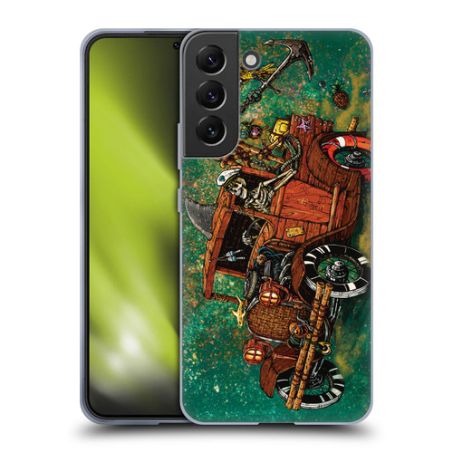 David Lozeau Skeleton Grunge Tiki Towing Soft Gel Case for Samsung Galaxy S22+ 5G