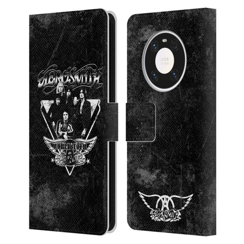 Aerosmith Black And White World Tour Leather Book Wallet Case Cover For Huawei Mate 40 Pro 5G