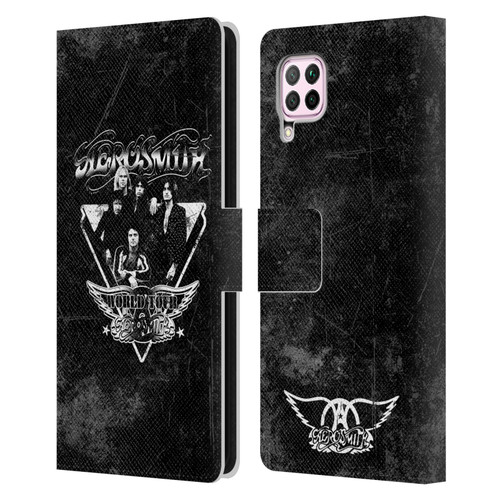 Aerosmith Black And White World Tour Leather Book Wallet Case Cover For Huawei Nova 6 SE / P40 Lite