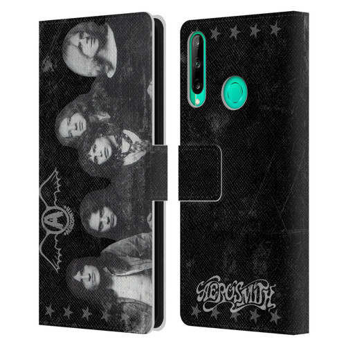 Aerosmith Black And White Vintage Photo Leather Book Wallet Case Cover For Huawei P40 lite E