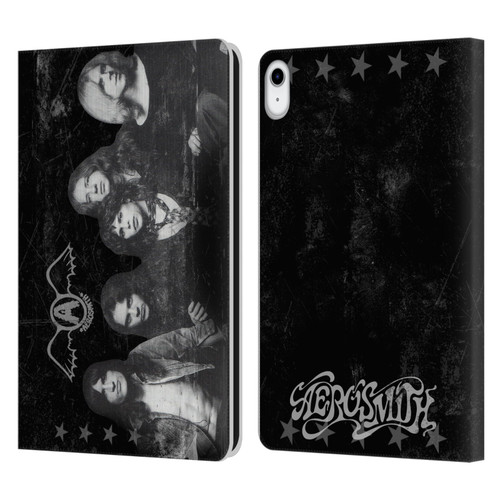 Aerosmith Black And White Vintage Photo Leather Book Wallet Case Cover For Apple iPad 10.9 (2022)