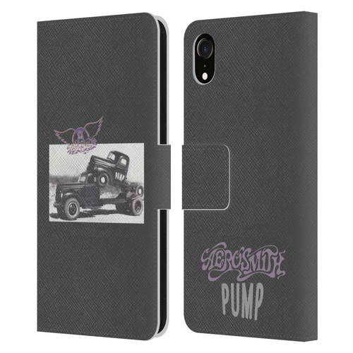 Aerosmith Black And White The Pump Leather Book Wallet Case Cover For Apple iPhone XR
