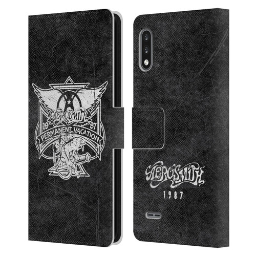 Aerosmith Black And White 1987 Permanent Vacation Leather Book Wallet Case Cover For LG K22
