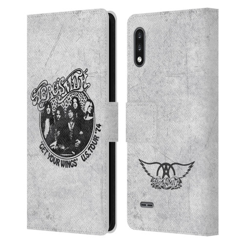 Aerosmith Black And White Get Your Wings US Tour Leather Book Wallet Case Cover For LG K22