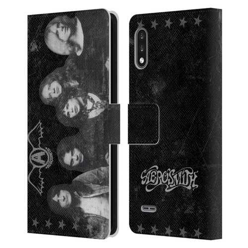 Aerosmith Black And White Vintage Photo Leather Book Wallet Case Cover For LG K22