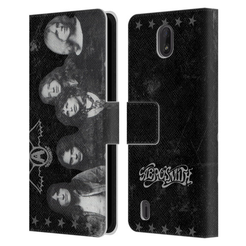 Aerosmith Black And White Vintage Photo Leather Book Wallet Case Cover For Nokia C01 Plus/C1 2nd Edition
