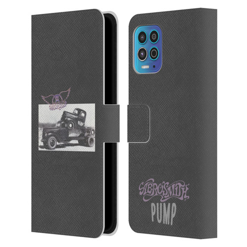 Aerosmith Black And White The Pump Leather Book Wallet Case Cover For Motorola Moto G100