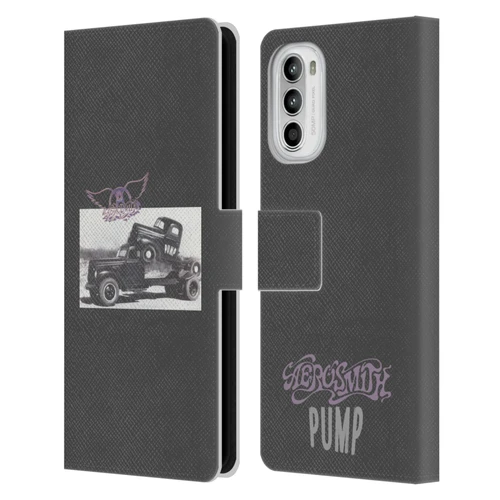 Aerosmith Black And White The Pump Leather Book Wallet Case Cover For Motorola Moto G52