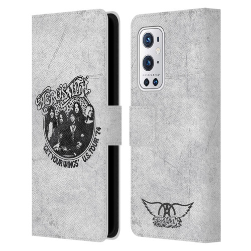 Aerosmith Black And White Get Your Wings US Tour Leather Book Wallet Case Cover For OnePlus 9 Pro