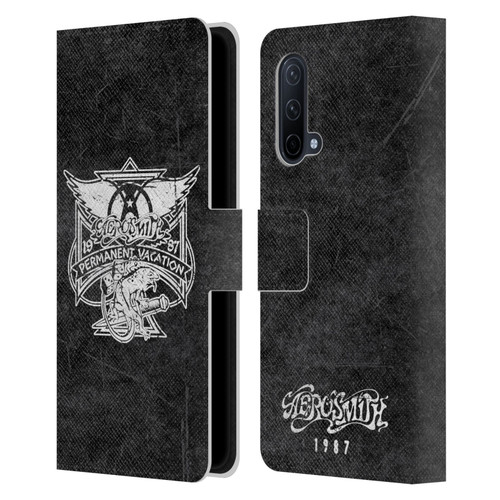 Aerosmith Black And White 1987 Permanent Vacation Leather Book Wallet Case Cover For OnePlus Nord CE 5G