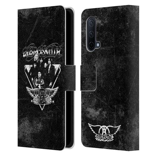 Aerosmith Black And White World Tour Leather Book Wallet Case Cover For OnePlus Nord CE 5G