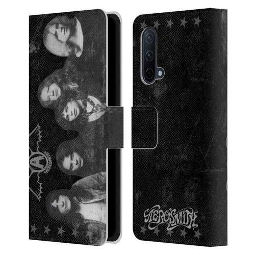 Aerosmith Black And White Vintage Photo Leather Book Wallet Case Cover For OnePlus Nord CE 5G