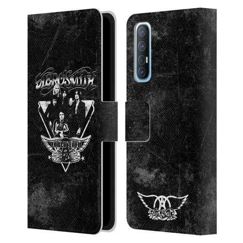 Aerosmith Black And White World Tour Leather Book Wallet Case Cover For OPPO Find X2 Neo 5G