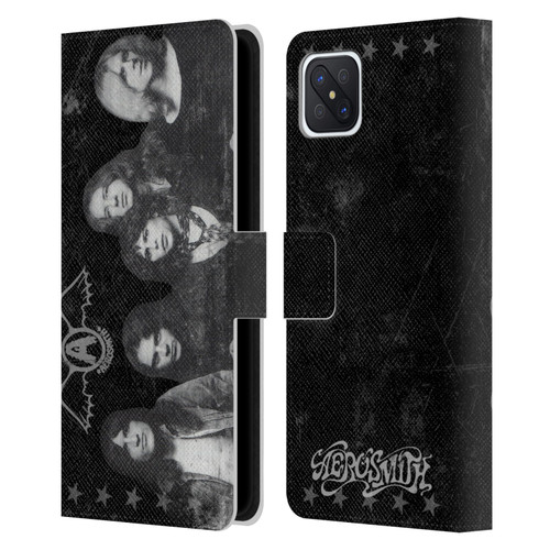 Aerosmith Black And White Vintage Photo Leather Book Wallet Case Cover For OPPO Reno4 Z 5G