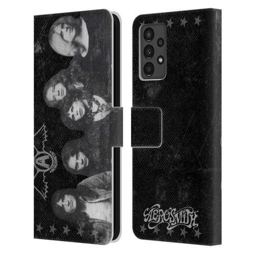 Aerosmith Black And White Vintage Photo Leather Book Wallet Case Cover For Samsung Galaxy A13 (2022)