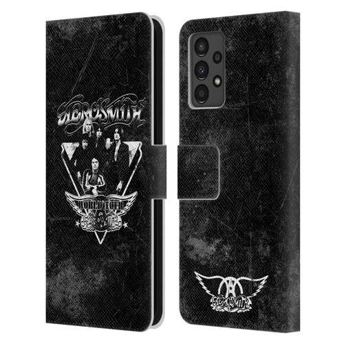 Aerosmith Black And White World Tour Leather Book Wallet Case Cover For Samsung Galaxy A13 (2022)