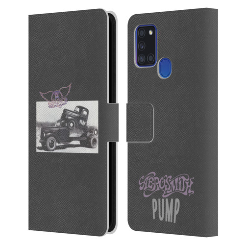Aerosmith Black And White The Pump Leather Book Wallet Case Cover For Samsung Galaxy A21s (2020)