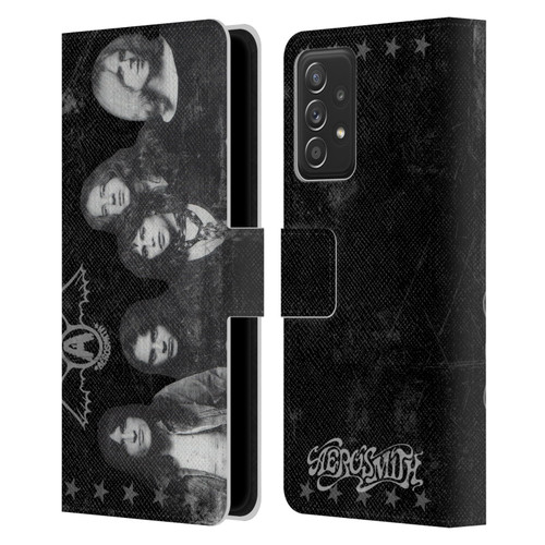 Aerosmith Black And White Vintage Photo Leather Book Wallet Case Cover For Samsung Galaxy A52 / A52s / 5G (2021)