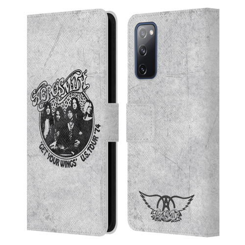 Aerosmith Black And White Get Your Wings US Tour Leather Book Wallet Case Cover For Samsung Galaxy S20 FE / 5G