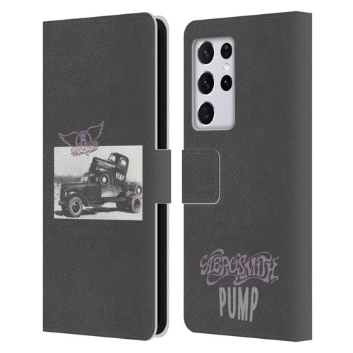 Aerosmith Black And White The Pump Leather Book Wallet Case Cover For Samsung Galaxy S21 Ultra 5G