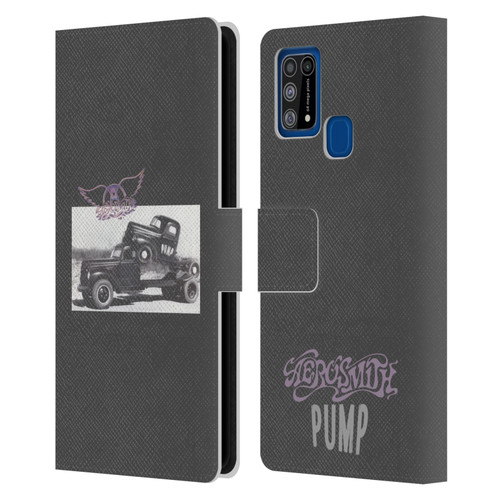 Aerosmith Black And White The Pump Leather Book Wallet Case Cover For Samsung Galaxy M31 (2020)